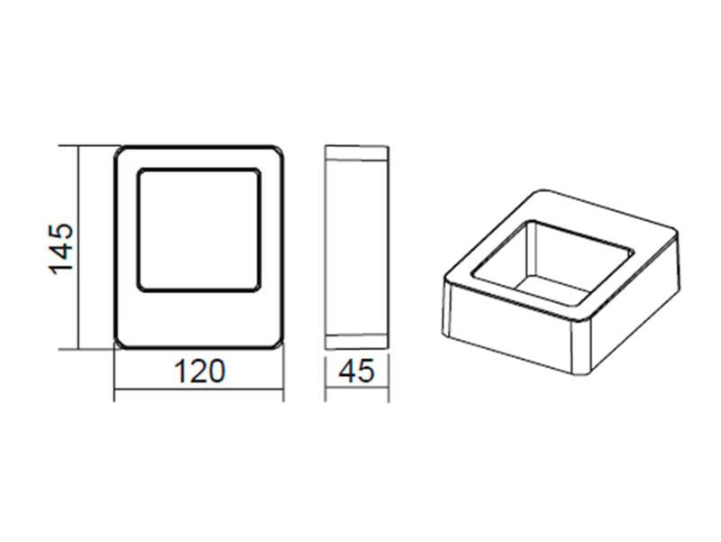 Luminaria led realizada en aluminio de gran calidad y lacado en color gris pavonado para la iluminación de paramentos verticales. Emite un haz de luz sin emisión de calor y gran eficiencia. Lámpara ideal para combinar diferentes tipos de iluminación tanto en interiores como en exteriores.
