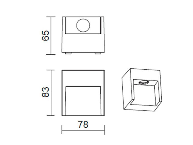 Luminaria led realizada en aluminio de gran calidad y lacado en color gris pavonado para la iluminación de paramentos verticales. Emite un haz de luz sin emisión de calor y gran eficiencia. Lámpara ideal para combinar diferentes tipos de iluminación tanto en interiores como en exteriores.