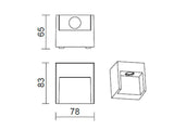 Luminaria led realizada en aluminio de gran calidad y lacado en color gris pavonado para la iluminación de paramentos verticales. Emite un haz de luz sin emisión de calor y gran eficiencia. Lámpara ideal para combinar diferentes tipos de iluminación tanto en interiores como en exteriores.