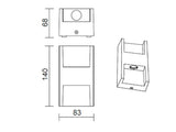 Luminaria led realizada en aluminio de gran calidad y lacado en color gris pavonado para la iluminación de paramentos verticales. Emite un haz de luz sin emisión de calor y gran eficiencia. Lámpara ideal para combinar diferentes tipos de iluminación tanto en interiores como en exteriores.