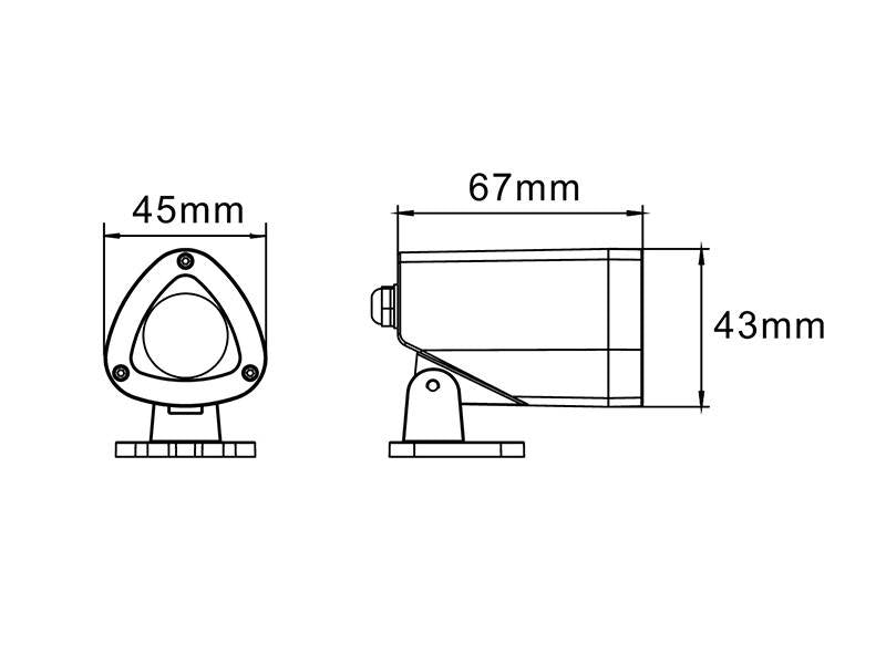 Práctico accesorio para instalar los focos GARLUX 3W en superficie.