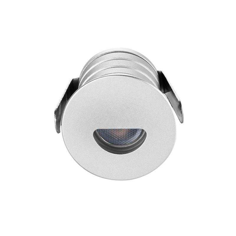 Spot Led empotrable de muy reducido tamaño y alimentación de AC/DC12V. Ideal para utilizar como baliza empotrada en pared para señalizar e iluminar zonas de paso, para interior o exterior. Mínima emisión de calor y consumo.