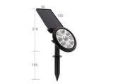 Foco de jardín con 5W de potencia y placa LED solar con batería integrada. Ideal para jardines, patios, caminos, bordes, estanques, entradas. etc. Con selector de color de luz blanco cálido o frío y sensor crepuscular.