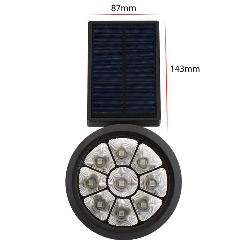 Foco de jardín con 5W de potencia y placa LED solar con batería integrada. Con selector de color estático o dinámico y sensor crepuscular.. Ideal para jardines, patios, caminos, bordes, estanques, entradas. etc. 