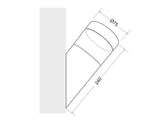 Aplique de pared led fabricado en acero y policarbonato extremadamente resistente a los rayos solares. Además de estar fabricadas con un IP44 que le hace apto para exteriores.
