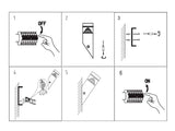 Aplique de pared led fabricado en acero y policarbonato extremadamente resistente a los rayos solares. Además de estar fabricadas con un IP44 que le hace apto para exteriores.