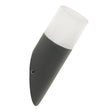 Aplique de pared led fabricado en acero y policarbonato extremadamente resistente a los rayos solares. Además de estar fabricadas con un IP44 que le hace apto para exteriores. Permite alojar una bombilla E27