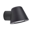 Aplique de pared led fabricado en acero y policarbonato extremadamente resistente a los rayos solares. Además de estar fabricadas con un IP44 que le hace apto para exteriores. Permite alojar una bombilla GU10