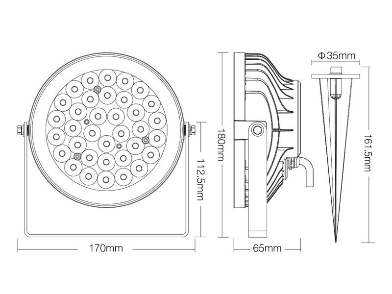 Foco proyector Led orientable de exterior con estaca para su fijación al suelo. Altas prestaciones y gran resistencia (IP65). Ofrece máximo control y amplias posibilidades de decoración con luz RGB y luz blanca ajustable desde 2700K a 6500K. 