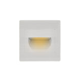 Baliza empotrable de uso interior. Incorpora una placa de led SMD 1W color Blanco Neutro. Lámpara fabricada en PC. Baliza de señalizamiento para paredes y muros, pasillos, cocinas, escaleras o ascensores.