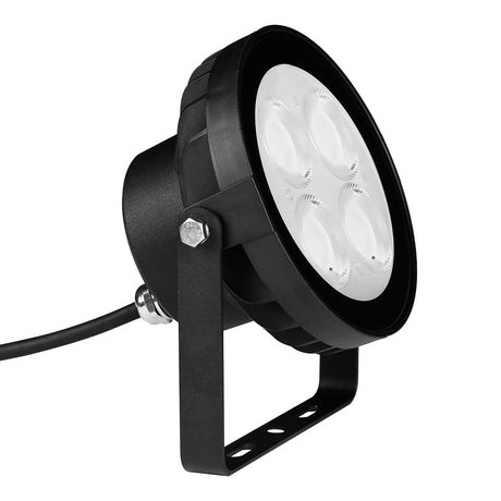 Foco proyector Led orientable de exterior con estaca para su fijación al suelo. Altas prestaciones y gran resistencia (IP66). Ofrece máximo control y amplias posibilidades de decoración con luz RGB y luz blanca ajustable desde 2700K a 6500K. 
