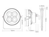 Foco proyector Led orientable de exterior con estaca para su fijación al suelo. Altas prestaciones y gran resistencia (IP66). Ofrece máximo control y amplias posibilidades de decoración con luz RGB y luz blanca ajustable desde 2700K a 6500K. 