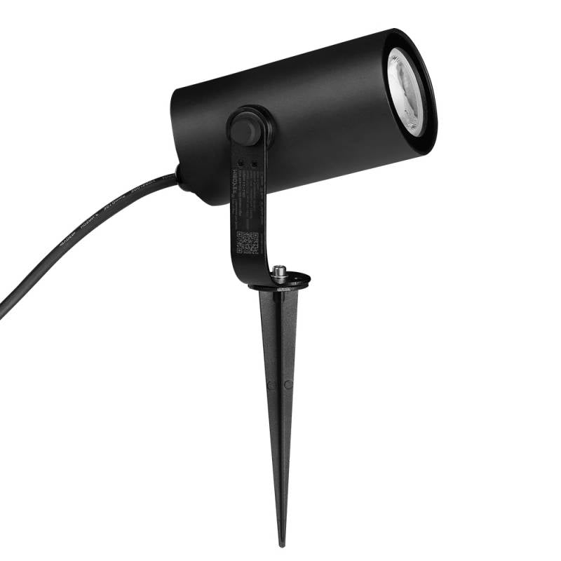 Foco proyector orientable de exterior LED con estaca para su fijación al suelo. Con alimentación AC220V. Altas prestaciones y gran resistencia (IP66). Ofrece máximo control y amplias posibilidades de decoración con luz RGB y luz blanca ajustable desde 2700K a 6500K. Control por ZigBee 3 + 2.4G RF + Philips Hue + APP Tuya + Amazon Alexa + Google Home + IKEA TRADFRI