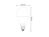 Bombilla LED tipo globo con acabado frost para casquillos convencionales E14. Ahorro de hasta el 90% en su consumo de luz.