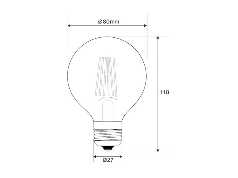 Bombilla LED para casquillos o bases convencionales E27. Alta potencia lumínica, ahorro de hasta el 90% en su consumo de luz. Incorpora driver de corriente constante de gran resistencia.