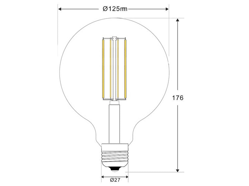 Bombilla LED con regulación de intensidad para casquillos o bases convencionales E27. Alta potencia lumínica, ahorro de hasta el 90% en su consumo de luz. Incorpora driver de corriente constante de gran resistencia.