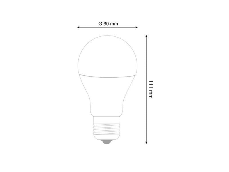 Bombilla LED para casquillos o bases convencionales E27. Alta potencia lumínica, ahorro de hasta el 90% en su consumo de luz.