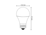 Bombilla LED para casquillos o bases convencionales E27 de reducidas dimensiones, G45, con chip led Samsung SMD5730. Alta potencia lumínica, ahorro de hasta el 90% en su consumo de luz.