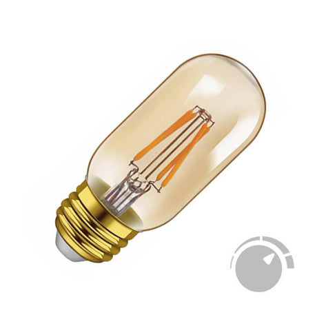 La Bombilla LED E27 Filamento Gold T45 de 4W de potencia es perfecta para actualizar nuestras bombillas sin perder la estética retro.