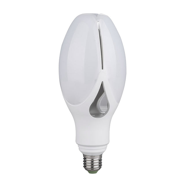 Bombilla LED para farolas 50W de ALTA RESISTENCIA diseñada específicamente para una disipación del calor muy eficiente, pensada específicamente para uso industrial y alumbrado de amplios espacios.