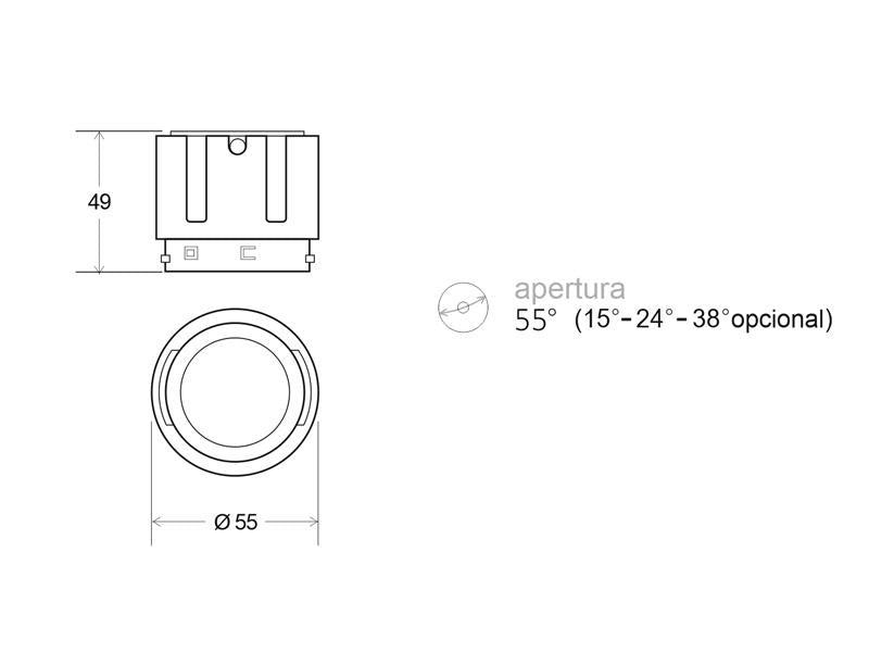 Foco Spot LED de calidad profesional con chip LED de alta potencia lumínica BRIDGELUX E8, driver led TRIDONIC y disipador de aluminio de diseño patentando que alarga la vida útil y garantiza un flujo luminosos estable a lo largo del tiempo. Con un CRI >90 que asegura una perfecta reproducción cromática. Especialmente indicado para los Housing HOTEL Spot.