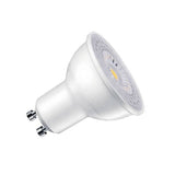 Bombilla LED tipo dicróica de base GU10 de alta potencia lumínica El reemplazo perfecto para halógenos de las vitrinas y escaparates. Ahorro de hasta el 90% en su consumo de luz