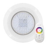 Lámpara LED RGB de superficie con cuerpo de ABS y protección IP68. Diseñada para la iluminación de piscinas, fuentes, estanques, etc.. Alta tecnología led que ofrecen una excelente iluminación y un ahorro del 90% de consumo eléctrico. Mayor resistencia con su cuerpo de alta resistencia. Incluye controlador y mando a distancia para apagar/encender o regular la intensidad de luz, efectos, etc. Alta tecnología led que ofrecen una excelente iluminación y un ahorro del 90% de consumo eléctrico.