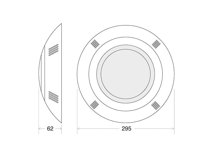 Lámpara LED RGB de superficie con cuerpo de ABS y protección IP68. Diseñada para la iluminación de piscinas, fuentes, estanques, etc.. Alta tecnología led que ofrecen una excelente iluminación y un ahorro del 90% de consumo eléctrico. Mayor resistencia con su cuerpo de alta resistencia. Incluye controlador y mando a distancia para apagar/encender o regular la intensidad de luz, efectos, etc. Alta tecnología led que ofrecen una excelente iluminación y un ahorro del 90% de consumo eléctrico.