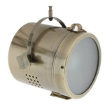 Spot housing para bombillas E27 con acabado bronze, frontal de cristal y práctico sistema apertura y ventilación.