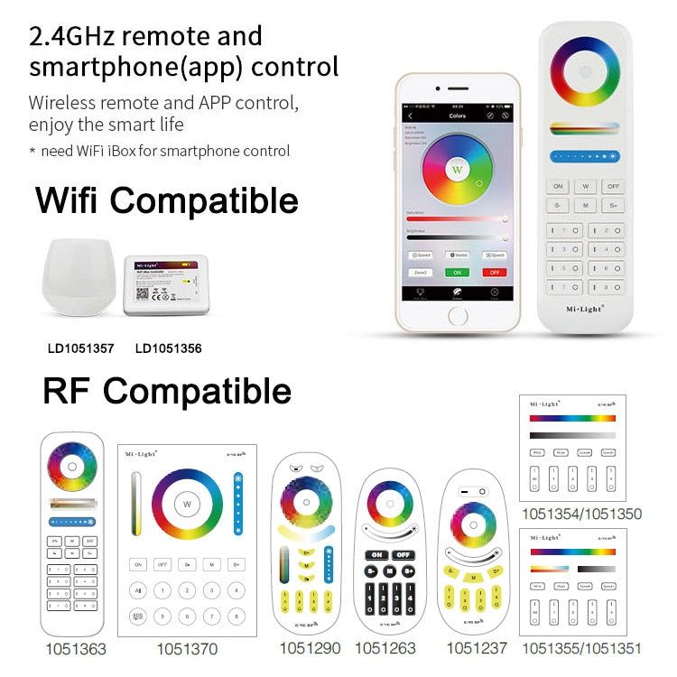 La Bombilla Led Wifi ofrece color RGB + CCT (blanco dual) en una única bombilla. Esta bombilla Led WiFi puede ser controlada por un mando a distancia RF o con el adaptador WiFi mediante App gratuita para smartphone o tablet Apple y/o Android. Ofrece máximo control y amplias posibilidades de decoración con luz. 