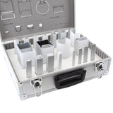 Maletín con un amplio muestrario de perfiles de aluminio para la instalación de tiras led. Incluye perfiles para instalación en SUELO, SUSPENDIDOS y PLETINAS. Consíguelo GRATIS por un pedido mínimo de 1.500€ en perfiles.