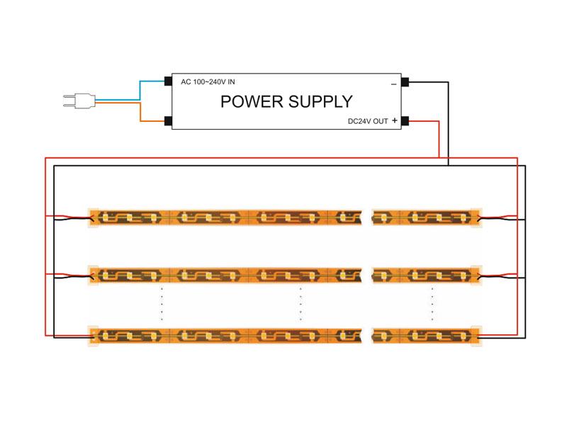 Tira LED de alta potencia lumínica SMD2835. Incorpora cinta adhesiva 3M-300LSE de máxima calidad para colocar la tira en cualquier superficie. Tira de 5 metros.