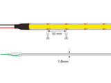 Tira LED con el nuevo Chip COB que ofrece iluminación lineal continua sin puntos. Incorpora cinta adhesiva 3M-300LSE de máxima calidad para colocar la tira en cualquier superficie. Tira de 5 metros con 320 led por metro de alto brillo y un elevado CRI >92 que proporciona una luz espectacular.