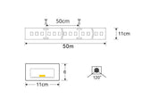 Tira LED flexible con protección IP66 con 120 chip led SMD2835 por metro OSRAM de alta potencia lumínica, permite una longitud máxima de 20 metros continuos sin caídas de tensión.