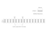 Tira LED con diodos emisores en el espectro del utravioleta. Tambien conocida como "Luz Negra" o "Luz Actinica" la energía de esta luz es muy alta en comparacion a otras longitudes de onda. Su uso esta muy extendido en aplicaciones que van desde la seguridad (detectores de billetes), entornos biomedicos y esterilizacion, cultivos intensivos para agricultura (crecimiento), ocio (Luz negra), Acuarios, etc.