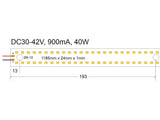 Tira LED rigida con el nuevo Chip EPISTAR de alta potencia lumínica SMD2835. Tira rígida de corriecte constante, sin caída de tensión de 880mm y dos filas de led con una potencia de 40W