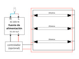 Tira LED de 20 metros de longitud con alimentación DC24V con el nuevo Chip Epistar de alta potencia lumínica SMD2835 - 120Led/metro. Incorpora cinta adhesiva 3M 300LSE de alta adherencia para colocar la tira en cualquier superficie. Para instalaciones profesionales donde se requiera largas tiradas sin caídas de tensión y altas prestaciones.