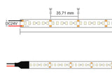 Tira LED con el nuevo Chip Samsung de alta potencia lumínica SMD2835. Incorpora cinta adhesiva 3M-9080HL de máxima calidad para colocar la tira en cualquier superficie. Tira de 5 metros con 840 led de alto brillo y un elevado CRI 90 que proporciona una luz espectacular.