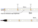 Tira LED RGB con el nuevo Chip Samsung SMD2835 de alta potencia lumínica. Su alta densidad de 120 led por metro y alta potencia aseguran los mejores resultados para cualquier proyecto. Disponen en el reverso de cinta adhesiva 3M 300LSE de gran adherencia. Ideales para crear efectos ambientales decorativos.