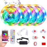 Kit completo que incluye 4 tiras led RGB de 7,5 metros cada una, adaptador de corriente DC12V, controlador IR WiFi, mando a distancia y accesorios. Las tiras LED RGB son autoadhesivas y son ideales para crear efectos ambientales en Navidad. Decora con luz y controla por APP Wifi o mando a distancia.