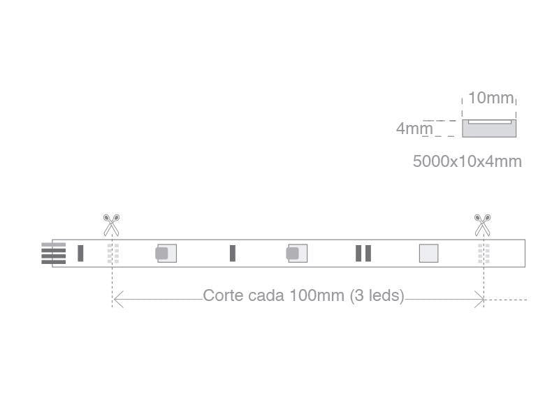 La tira Magic LED ofrece más posibilidades que las tiras RGB clásicas, pudiendo configurarla para que cada led de la tira funcione de forma independiente iluminando de un color diferente y conseguir espectaculares efectos visuales como efecto running, efecto de movimiento.