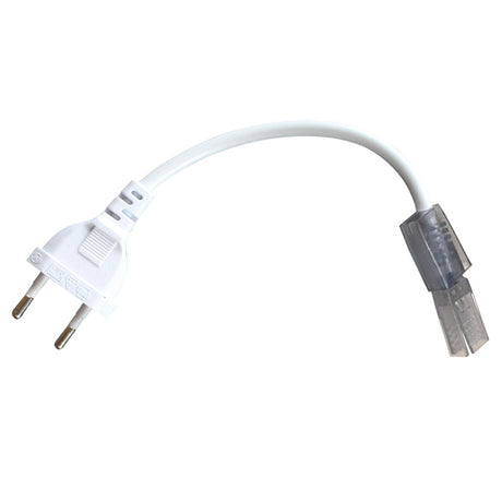 Cable rectificador que permite conectar de manera directa la tira LED monocolor SMD2835 de alta tensión a la red eléctrica de 220V directamente, sin necesidad de transformadores ni ningún otro dispositivo adicional. Cada alimentador soporta un máximo de 50 metros de tira LED a 220V con chip SMD2835 de conectores rápidos.