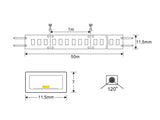 Carrete de 100 metros de doble tira LED flexible SMD2835 de alta tensión que se conecta directamente a la red eléctrica de 220V mediante un alimentador, está fabricada con componentes de alta calidad, permite una alta disipación del calor y son impermeables gracias a la cubierta transparente de PVC. Por su flexibilidad y alta luminosidad es ideal para crear una iluminación de calidad en todo tipo de ambientes, tanto en interiores como en exteriores.