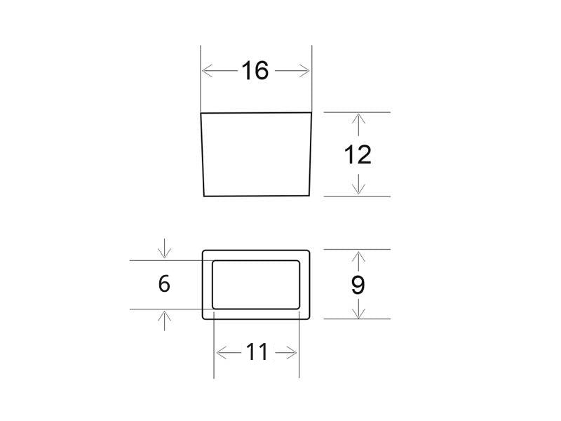 Tapa de fin de linea específico para tira LED a 220V. Permite sellar el extremo de la tira LED.