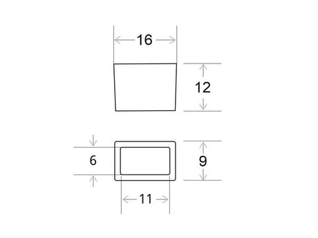 Tapa de fin de linea específico para tira LED a 220V. Permite sellar el extremo de la tira LED.