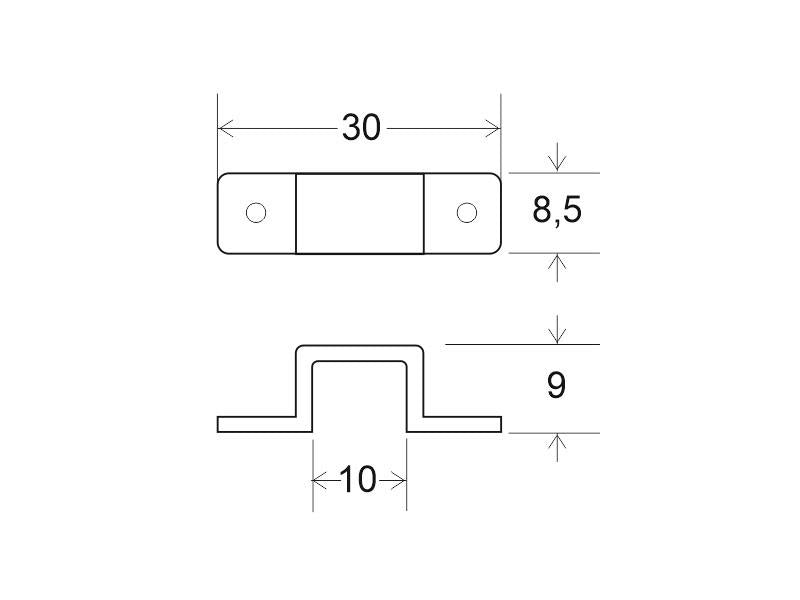 La grapa de fijación de PVC para tira LED 220V permite fijar de manera segura la tira a cualquier superficie. La grapa tiene la medida exacta para este tipo de tira y son transparentes.
