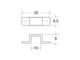 La grapa de fijación de PVC para tira LED 220V permite fijar de manera segura la tira a cualquier superficie. La grapa tiene la medida exacta para este tipo de tira y son transparentes.