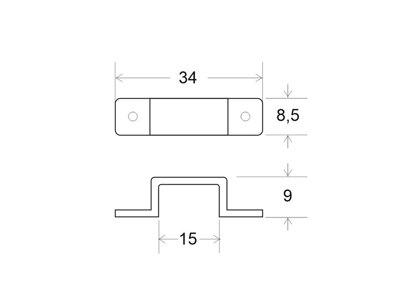 La grapa de fijación de PVC para tira LED 220V permite fijar de manera segura la tira a cualquier superficie. La grapa tiene la medida exacta para este tipo de tira y son transparentes.