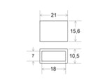 Tapa de fin de linea específico para tira LED a 220V. Permite sellar el extremo de la tira LED.