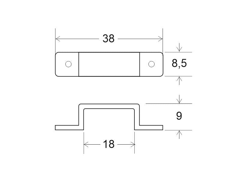 La grapa de fijación de PVC para tira LED 220V permite fijar de manera segura la tira a cualquier superficie. La grapa tiene la medida exacta para este tipo de tira y son transparentes.